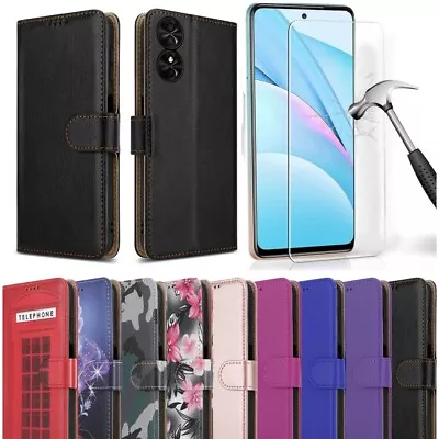 Buy Case For TCL 501 505 50 SE 5G, Leather Wallet Stand Phone Cover & Screen Glass • 6.95£
