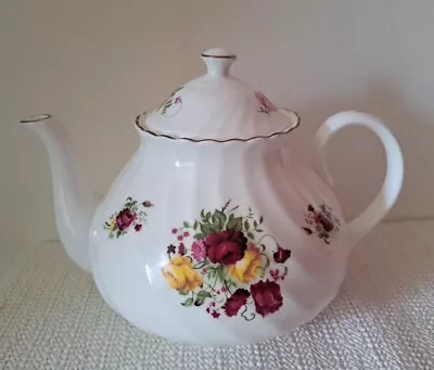 Buy Vintage Coalport Bone China Shrewsbury 2000 Floral Gold Trim Teapot • 28£