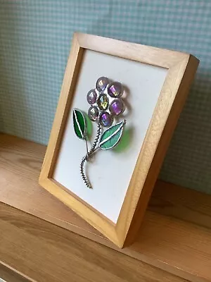 Buy Stained Glass Daisy. (Framed) Handmade In UK. Original Design. Ideal Gift. • 25£