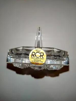 Buy Vintage Royal Crystal Rock 24% Lead Crystal Cut Glass Trinket Dish & Ring Holder • 12.50£