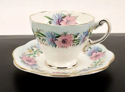 Buy EB Foley Cup & Saucer Set, England Fine Bone China, Cornflower Pattern, 1850 • 23.65£