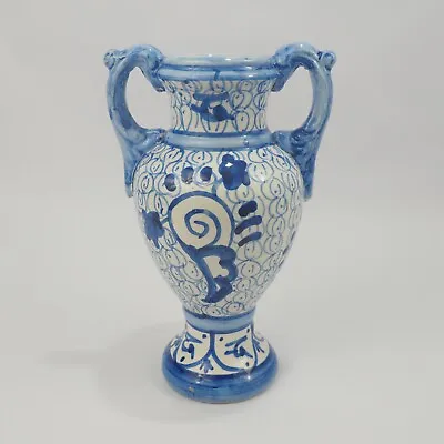 Buy Blue & White Art Pottery Vase Stamped Made In Spain • 17.26£