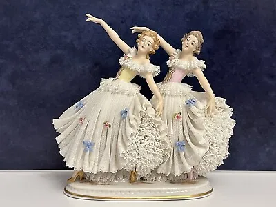 Buy Furstenberg Dresden Lace Ballerinas Dancers Figurine Pas De Deux • 307.36£