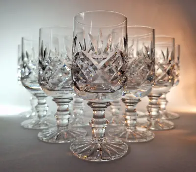 Buy 12 Czech Bohemia Retro Mid Century Modern Crystal Port Wine Goblets Glasses • 40£