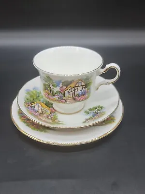 Buy Queen Anne Trio Cup Saucer Plate Set Cottage Bone China England • 17.65£