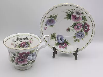Buy Royal Albert Flower Of The Month March Anemones -  Teacup & Saucer Set  • 15.95£