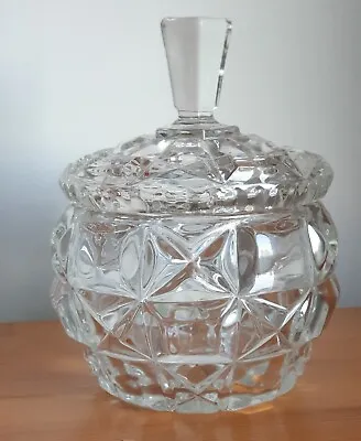 Buy Vintage Crystal Glass Lidded Beautifully Cut Sweet/Sugar Jar • 9.99£