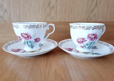 Buy Vintage Royal Grafton Fine Bone China Tea Cup & Saucer Set Afternoon Tea For Two • 14£