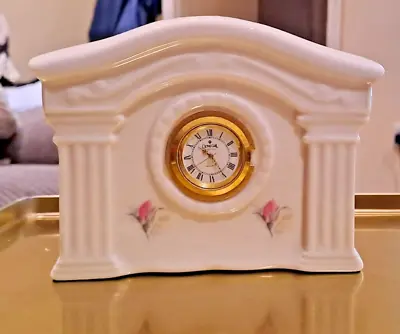 Buy Vintage  Donegal Irish Clock Parian China Porcelain-Quartz-Desk-Mantle-Working • 13.99£