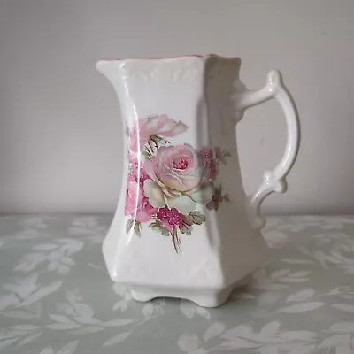 Buy Vintage Crown Devon Floral Rose Jug Pitcher Vase S Fielding Staffordshire 14.5cm • 15£