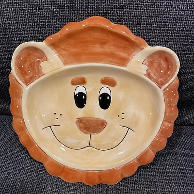 Buy Fitz & Floyd Ceramic Embossed Lion Plate Childrens Serving Dish Dinnerware Plate • 7.58£