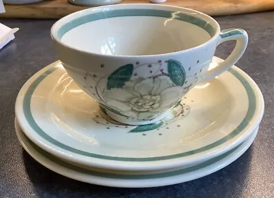 Buy Susie Cooper Cup And Saucer Trio Gardenia Pattern • 22£