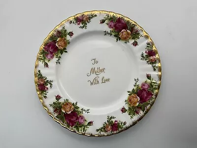 Buy Royal Albert - Old Country Roses - Bone China - To Mother With Love - Plate • 19.95£