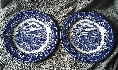 Buy Barratts Fine Tableware Blue And White Dinners Plates • 12.99£