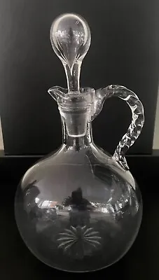 Buy Antique Glass Decanter Twisted Handle With Stopper 9  (23cm) High Collectable • 4.99£