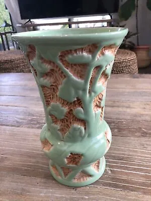 Buy Beswick Ware Vase #700 Art Deco Ceramic 5x9” Green And Brown  • 36.68£