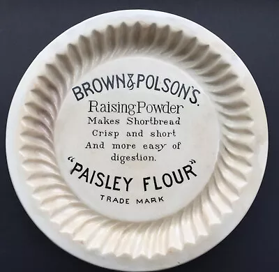 Buy Antique Brown & Polson's PAISLEY FLOUR Shortbread Mould -British Anchor Pottery • 49.99£