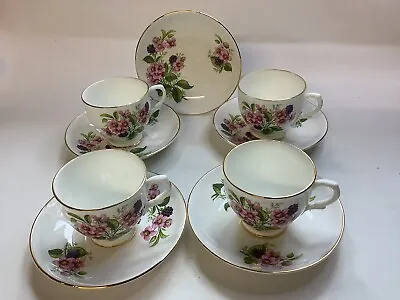 Buy Clare Fine Bone China Flowers Tea Cup & Saucer Made In England Ref.O-28 • 32£