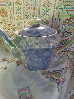 Buy Past Times Vintage Style Blue And White Transfer Ware Teapot • 8£
