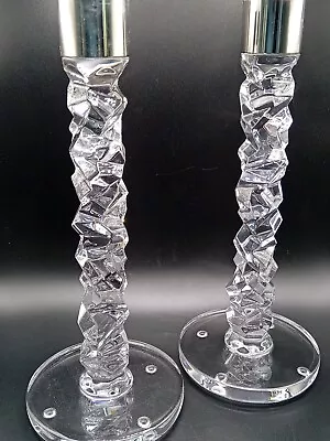 Buy Orrefors Full Lead Crystal Candle Sticks. X 2, Boxed.  • 29.99£