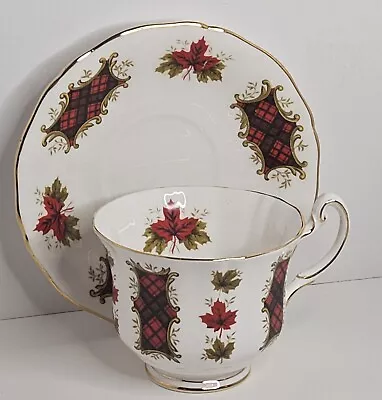 Buy Royal Adderley Maple Leaf Tartan Bone China Tea Coffee Cup And Saucer England • 14.41£