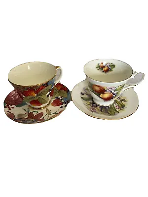 Buy Duchess English Harvest Fine Bone China Tea Cup /Saucer Made In England Lot Of 2 • 28.79£