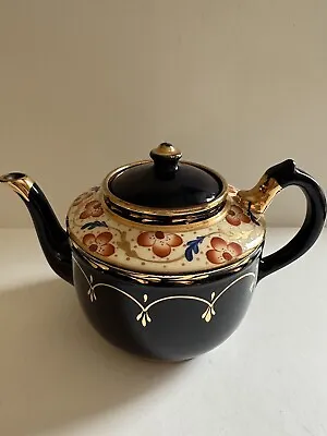Buy Antique Arthur Wood England Teapot Vintage Cobalt Blue Gold Imari • 46.47£
