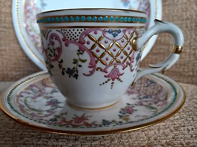 Buy Antique Minton Tea Set Trio Cup Saucer Dessert Plate. C.1863-72 Rare Gold Relief • 550£