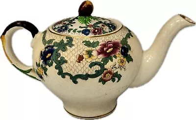 Buy Vintage, Royal Cauldon, Victoria, Teapot, Scalloped With Gold Trim #MCB • 12.99£