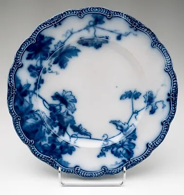 Buy Antique Lonsdale Flow Blue Royal Semi Porcelain Floral Dinnerplate Late 19th C • 22.30£
