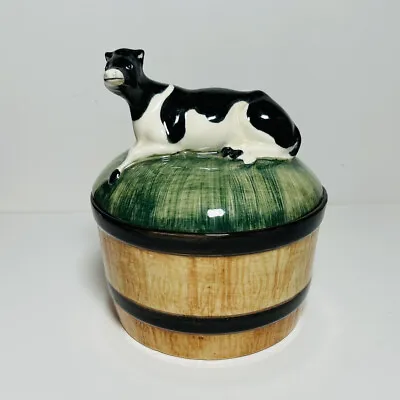 Buy Vintage Babbacombe Pottery Lownds Pateman Cow Pot Dish Lidded Country Cottage • 12£