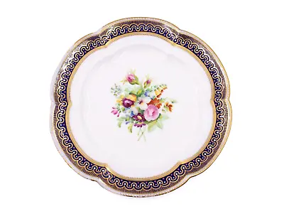 Buy Antique Hand Painted Floral Plate 19th Century 24.5 Cm (9.6 ) Possibly Coalport • 18.50£