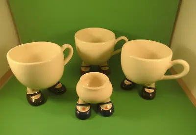 Buy Vintage Carlton Ware Walking Cups ~ 3 Tea / Coffee Cups & 1 Egg Cup • 105.71£