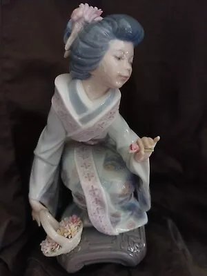 Buy LLADRO 1448 Yuki With Flower Basket Geisha Girl 7-1/2  Figurine Made In Spain • 117.30£