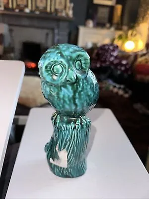 Buy Vintage Retro Anglia Pottery Ceramic Pottery Owl Bird Turquoise  • 12£