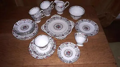 Buy Vintage Tuscan ORLEANS Floral Afternoon Tea Set 21 Piece English Fine Bone China • 65£