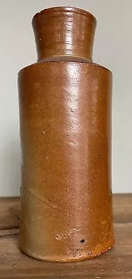 Buy Vintage Salt Glazed Stoneware Pottery Impressed Blacking Bottle Ink 19cm Tall • 5.99£