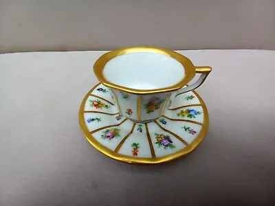Buy Royal Copenhagen Demitasse Small Cup And Saucer Gold Gilt  • 75£