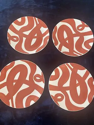 Buy New Coton Colors By Laura Ashley Johnson Dinner Plates (4) Loop-loop Persimmon • 38.36£