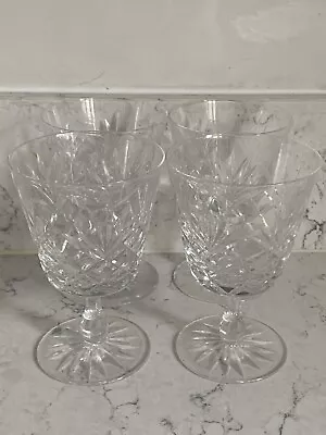 Buy Four Edinburgh Crystal Ludlow Pattern Port Wine Glasses 4” High • 15£