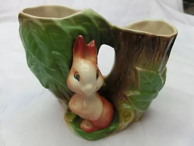 Buy Vintage Withernsea Pottery, Retro Ceramic Rabbit & Tree Bud Double Posy • 4.50£
