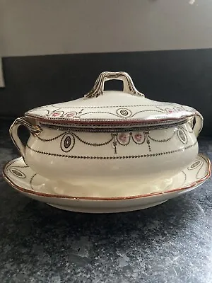 Buy Antique Royal Doulton Small Vegetable Tureen & Plate. Rare Red ‘COUNTESS’  VGC • 20£