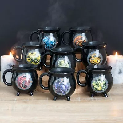 Buy Dragons Of The Sabbat Cauldron Colour Changing Ceramic Mug Mugs Anne Stokes Mug • 8.50£
