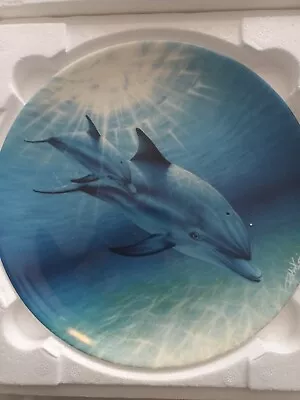Buy Danbury Mint Magical Dolphin Plates. Decorative. Collectable. • 8.99£