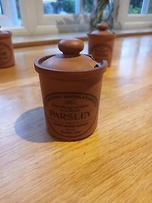 Buy Henry Watson Pottery The Original Suffolk Spice Jar  Herb Terracotta Pot Parsley • 4£