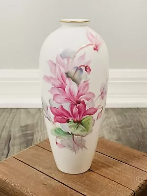 Buy Vintage Noritake Bone China Nippon Toki Kaisha Floral Vase Signed Pink White • 34.14£