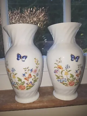 Buy 2 X Cottage Garden Aynsley Fine Bone China.  Made In England. 23cm Tall. • 12£