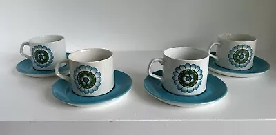 Buy J & G Meakin Studio Four Capri Tea Cups + Saucers - Beautiful Condition • 4.99£