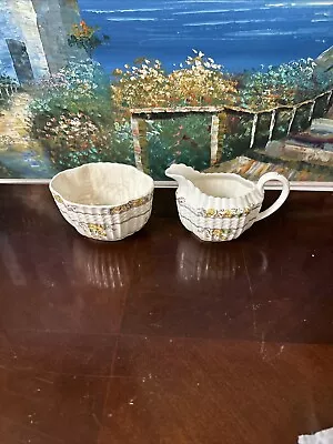 Buy Vintage Copeland Spode BUTTERCUP Pattern Creamer And Sugar Bowl • 21.10£