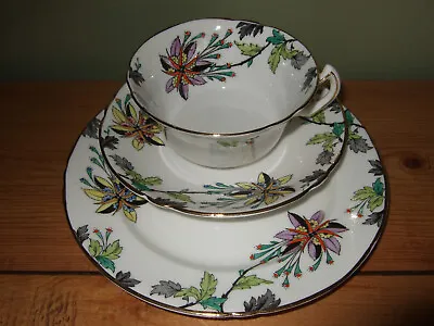 Buy Duchess China Floral Tea Set Trio,Cup,Saucer,Plate • 8£